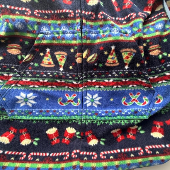 Cat & Jack Christmas-Themed Fleece Hooded Onesie Pajamas Unisex Kids Medium NWT - Picture 5 of 5